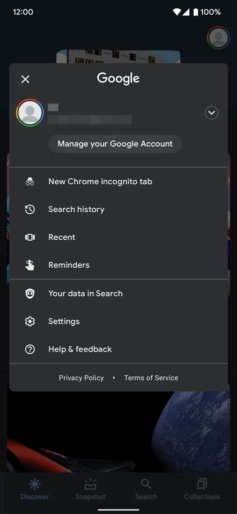 Manage your Google Settings .